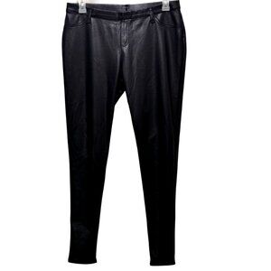 Black Faux Leather Pants Size: L (12-14)